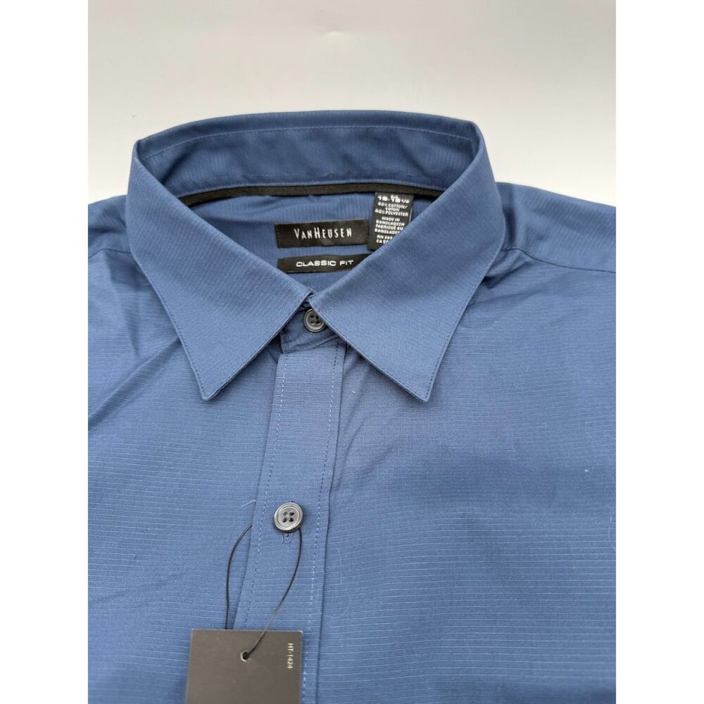 VanHeusen Classic Fit Blue M 15.15 1/5 - Picture 9 of 9